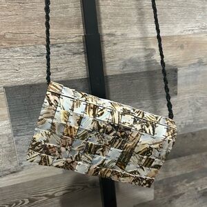 TICO Collection Shell handbag with beaded strap